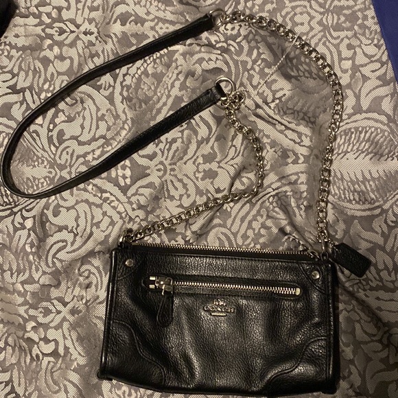 Coach Mickie crossbody, black grain leather and silver hardware - Picture 5 of 10